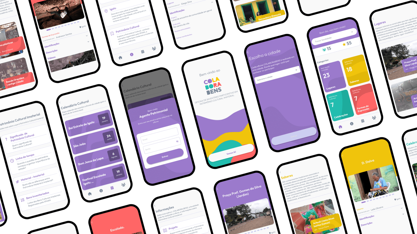 Composição de telas do COLABORABENS APP
